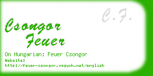 csongor feuer business card